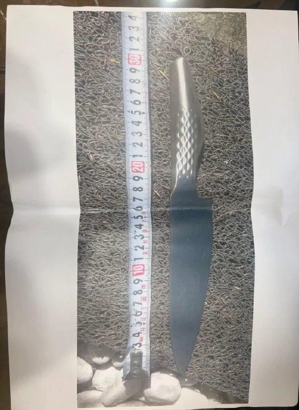 今天，中国驻日本大使馆举行新闻发布会，公布了一张自卫队成员村田幸树手持刀的照片