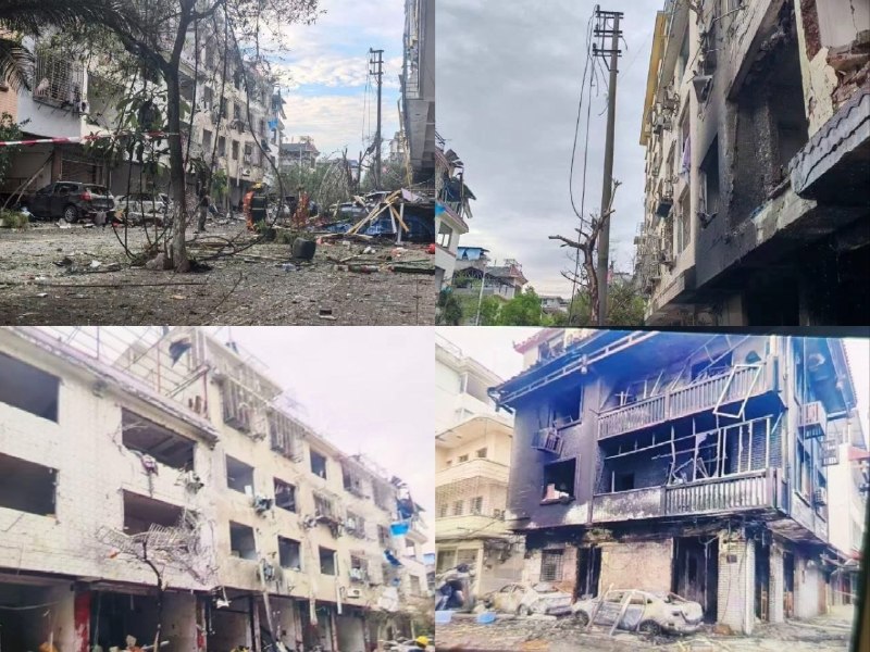 6月12日，广西兴安爆炸致死7人事件，爆炸原因成谜，事件发生后已近40小时，依旧未共布调查结果，现场被封锁，特警持枪把守，警车数十辆，只出不进，警方称已排除燃气管道等因素，当地社区发布通知，不许传图片传视频