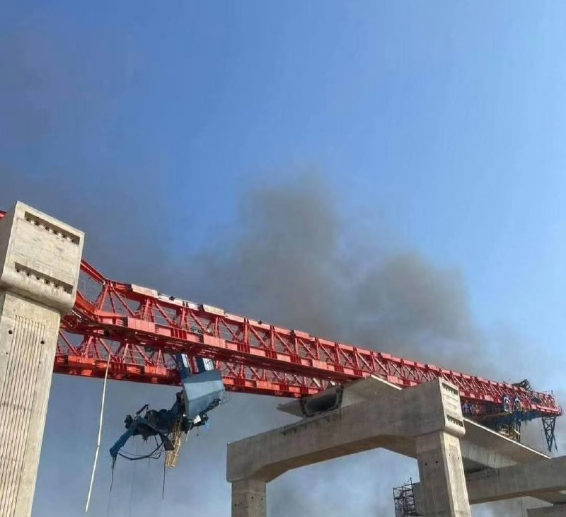 1月14日 泰国 呵叻府 一在建 高铁 项目 发生重大安全事故