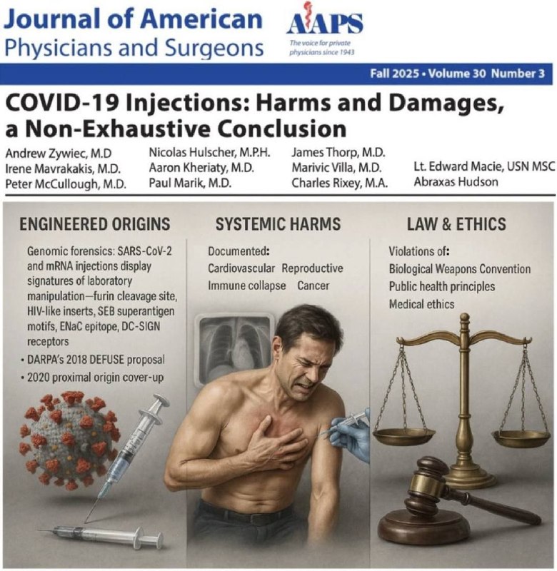 🇺🇸田纳西州 推出新法案：「mRNA生物武器禁止法」将 mRNA注射剂 及产品归类为 大规模杀伤性武器上月(1月)在田纳西州议会提出的一项新法案：「将mRNA注射剂和产品归类为大规模杀伤性武器，并将其生产、持有、或分发定为犯罪行为，并不仅对私人行为者，而是对未能执行该法律的州和地方官员，处以重罪处罚」