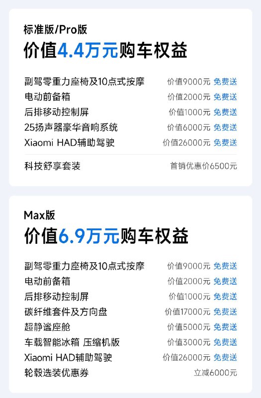 🚘 新一代小米 SU7 官方指导价为：SU7 标准版：219,900 元SU7 Pro：249,900 元SU7 Max：303,900 元感谢家人们投稿！🚘 新一代小米 SU7 官方指导价为：SU7 标准版：219,900 元SU7 Pro：249,900 元SU7 Max：303,900 元感谢家人们投稿！