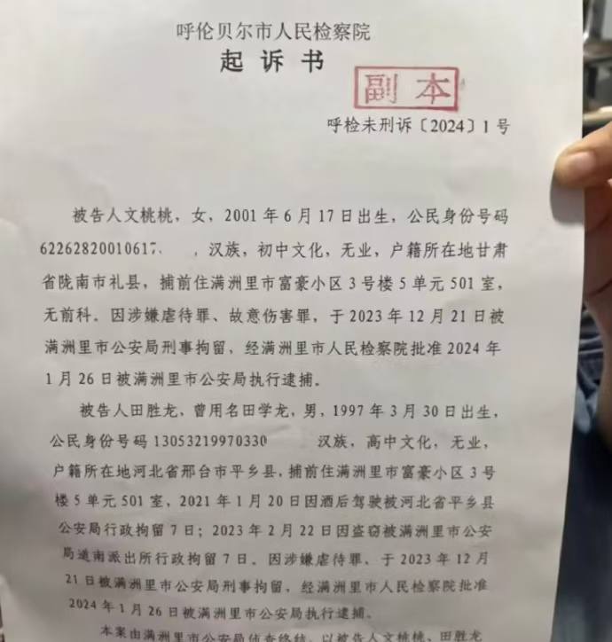 内蒙古3岁女童被虐致死案新进展：被告人之一生父女友文桃桃（00后）已被执行死刑，此前生父被判无期徒刑