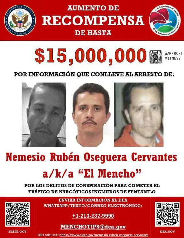 墨西哥最大贩毒集团头目“埃尔·门乔”被击毙