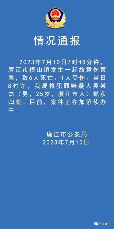 #幼儿园#砍杀#报复社会 #献忠#广东 #湛江 #廉江市广东廉江市一幼儿园6死1伤#幼儿园#砍杀#报复社会 #献忠#广东 #湛江 #廉江市广东廉江市一幼儿园6死1伤