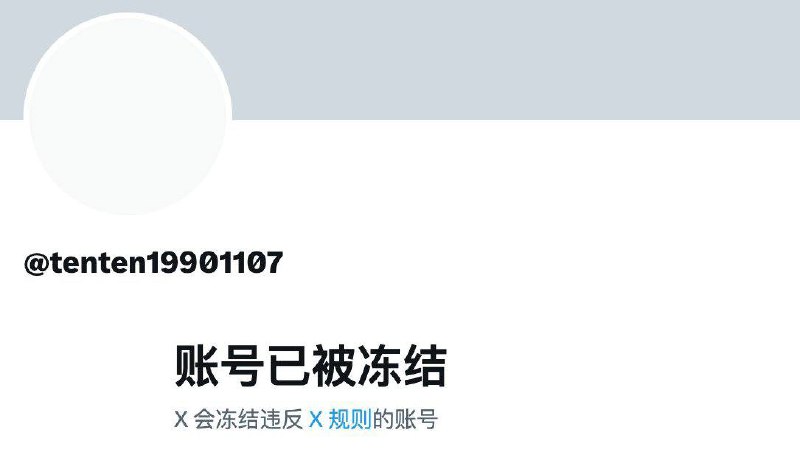 曾多次曝光与孙宇晨聊天记录，并指责孙宇晨涉及内幕交易的孙宇晨前女友曾颖，目前社交媒体 X 账号，显示被封禁