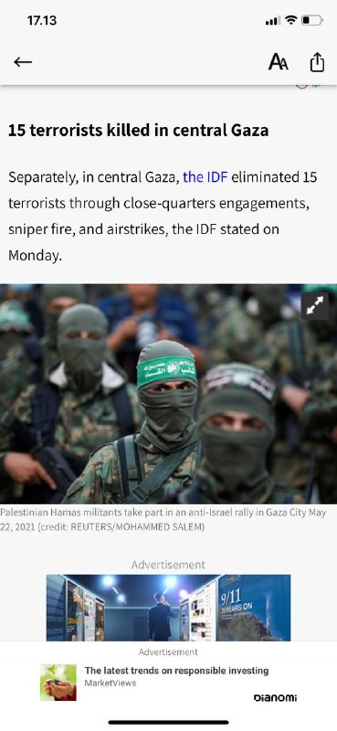 #哈马斯最高指挥部三号人物Marwan Issa被以色列国防军的袭击杀死SAM HALPERN 2024年3月11日 10:20#哈马斯最高指挥部三号人物Marwan Issa被以色列国防军的袭击杀死SAM HALPERN 2024年3月11日 10:20