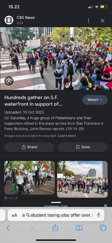 #美国🇺🇸学生因巴勒斯坦🇵🇸的支持而失去工作机会🇺🇸著名的律师事务所撤销了对三名🇺🇸精英大学哈佛 哥伦比亚大学 学生的工作机会，称这些学生领导了精英大学的团体，这些团体表示支持巴勒斯坦🇵🇸人民，并将哈马斯10月7日的致命袭击归咎于以色列