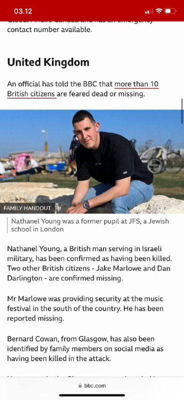 #哈马斯以色列袭击：的国际受害者美国，加拿大，英国、法国，泰国，尼泊尔，德国，奥地利，意大利，柬埔寨，中国，巴西，巴拉圭，墨西哥，爱尔兰，坦桑尼亚中国🇨🇳一名出生于北京的名叫Noa Argamani的中国以色列混血妇女是从音乐节绑架带走的