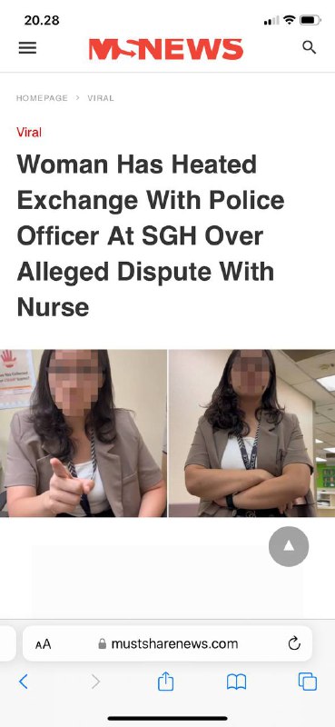 #中午发的🇨🇳妇女在新加坡🇸🇬医院因对护士吗脏话的还和新加坡🇸🇬警官进行了激烈交流 上新加坡🇸🇬媒体了转发的事件视频在国际抖音Tik Tok上获得了超过10万的浏览量