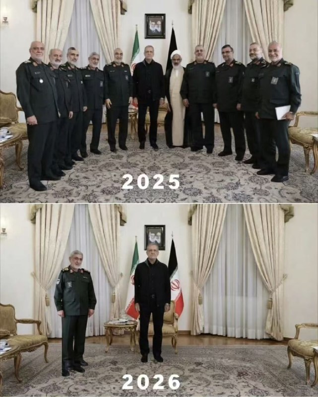 过去一年，中国军委7个剩2个，伊朗革命卫队领导11人,也只剩2个活口