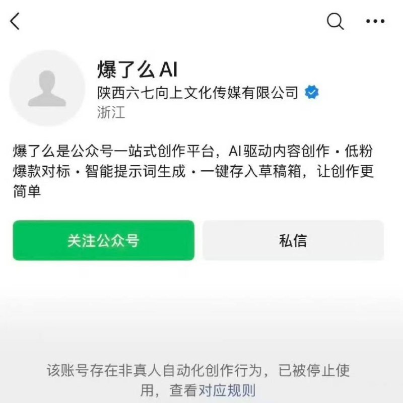 此前宣传用 AI 写公众号赚钱的夫妻店，爆了么 AI