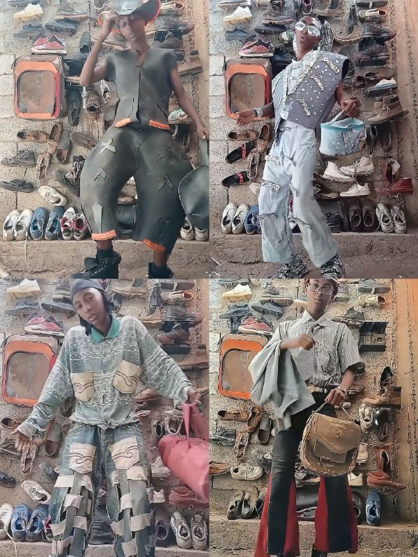 最近这个叫Kalu Putik的非洲少年火🔥了他从贫民窟里出来，靠着破轮胎、旧纽扣这些边角料，愣是把穿搭玩出花来，简直夯爆了！INS就发了14个帖子，圈粉60多万，连吴彦祖都忍不住关注他了果然努力在天赋面前一文不值，估计巴黎世家的设计师都得连夜盯着他的作品琢磨抄袭灵感了！感谢家人们投稿！最近这个叫Kalu Putik的非洲少年火🔥了他从贫民窟里出来，靠着破轮胎、旧纽扣这些边角料，愣是把穿搭玩出花来，简直夯爆了！INS就发了14个帖子，圈粉60多万，连吴彦祖都忍不住关注他了果然努力在天赋面前一文不值，估计巴黎世家的设计师都得连夜盯着他的作品琢磨抄袭灵感了！感谢家人们投稿！