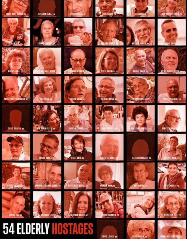 50多名老年人在加沙🇵🇸被#Hamas绑架的人质