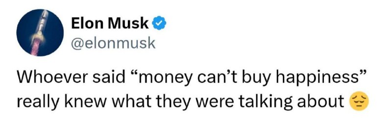 马斯克感叹“金钱买不到幸福” 引发上亿人围观受益于 SpaceX 与 xAI 合并及后续 IPO 计划，Elon Musk 个人净资产于本周达到 8520 亿美元，创下历史新高