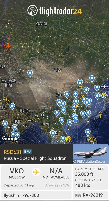 特朗普的空军一号将会直飞到北京特朗普的访华机队里，除了改装自波音747的VC-25A空军一号，至少还有两架改装自波音757的C-32A