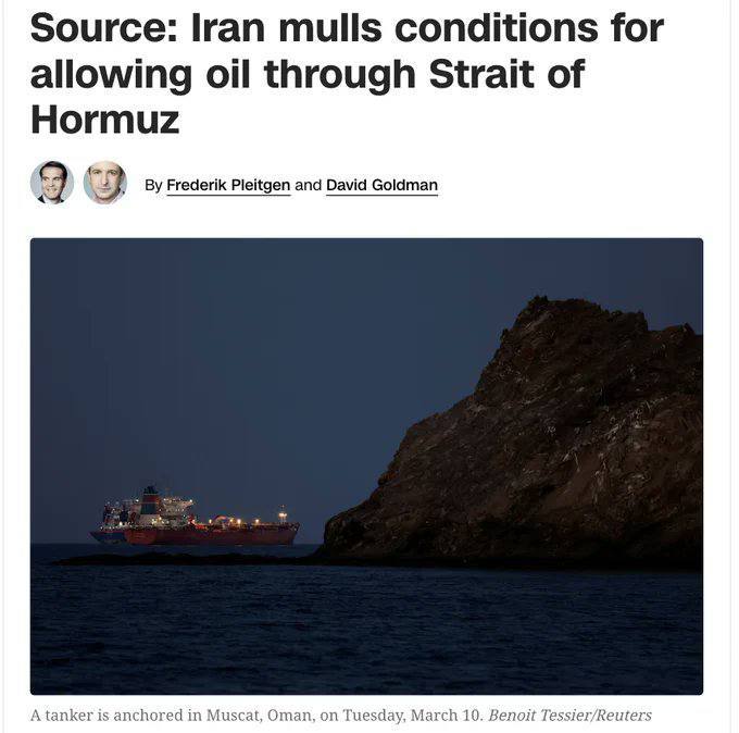 伊朗或仅允许以人民币结算的油轮通过霍尔木兹海峡伊朗正考虑仅在石油货物以人民币交易的前提下，允许有限数量的油轮通过霍尔木兹海峡