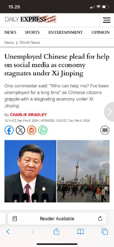 #失业的中国🇨🇳人在美国🇺🇸驻中国大使馆的微博账户上发布求救🆘寻求帮助一位评论者说：“谁能帮助我？当中国公民在习近平领导下应对停滞不前的经济时，我已经失业很久了