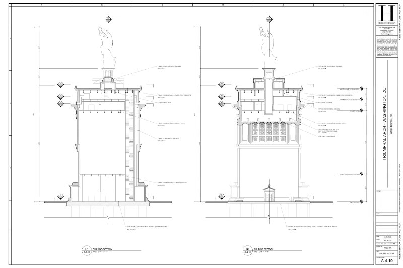 今天美国国家公园管理局公布了特朗普计划建造的“凯旋门”相关文件