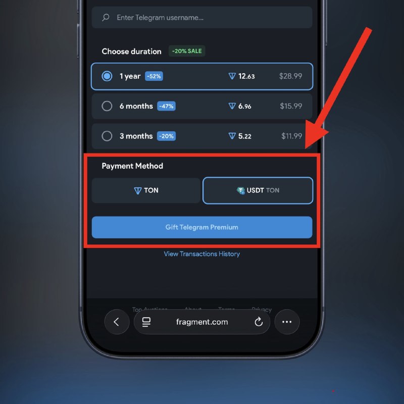 Telegram 刚刚在 Fragment 市场正式加入了 USDT 支付，这可能是 Telegram 生态近年来最重要的一步之一