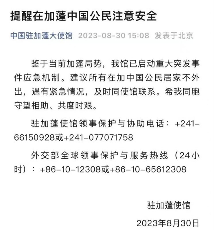 非洲国家 #加蓬 发生 #政变