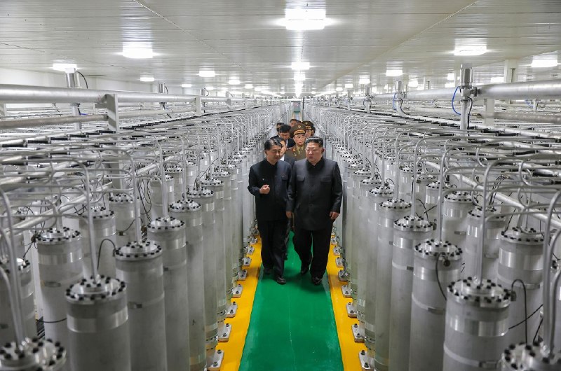 #金正恩 视察新投产的核物质厂 强调增强核武力6 月 3 日，金正恩说，经过五年的核武力强化历程后，武器级核物质生产能力已经超越了以前的二倍水平