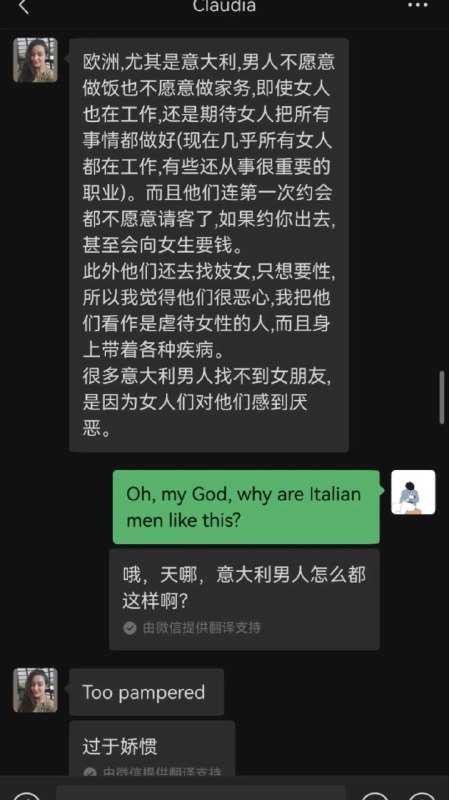 一名欧洲白人女子和一名中国男子网络聊天