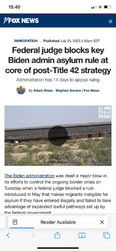 #非法移民周二，拜登政府在控制持续的边境危机的努力中受到了重大打击，联邦法官阻止了5月份引入的规则，该规则规定，如果移民非法入境，并且未能利用联邦政府制定的扩大的合法途径，就无法获得庇护