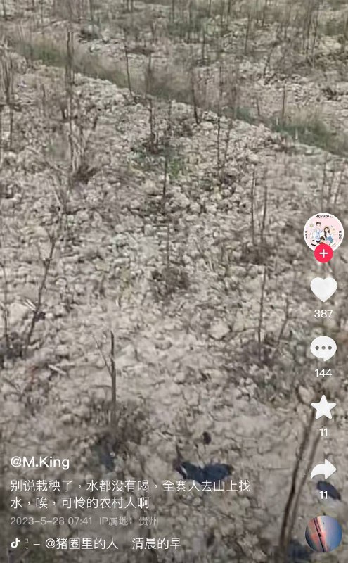 5月28日贵州独山县，好久没下雨了，一直干旱，寨子里的村民上山找水源 #干旱5月28日贵州独山县，好久没下雨了，一直干旱，寨子里的村民上山找水源 #干旱