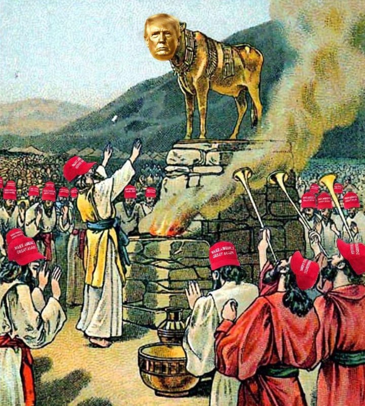 川普发布了一张将自己描绘成耶稣基督的图片后，美国网友又开始恶搞了