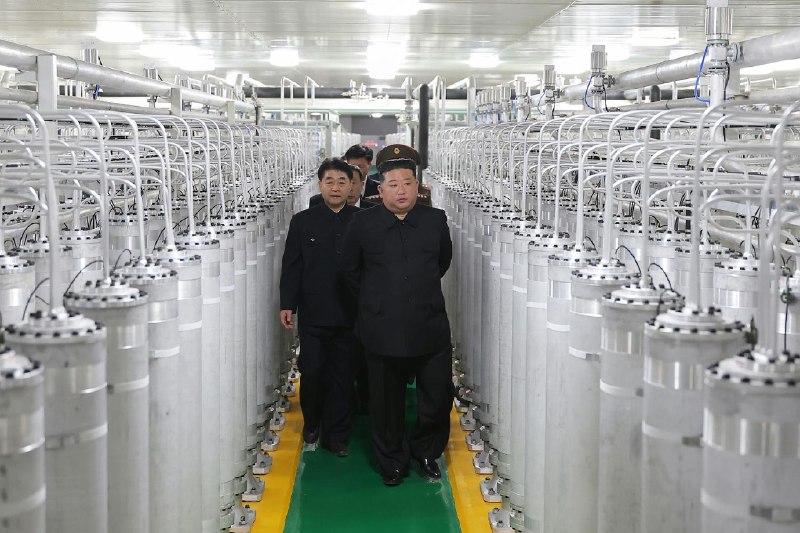 #金正恩 视察新投产的核物质厂 强调增强核武力6 月 3 日，金正恩说，经过五年的核武力强化历程后，武器级核物质生产能力已经超越了以前的二倍水平