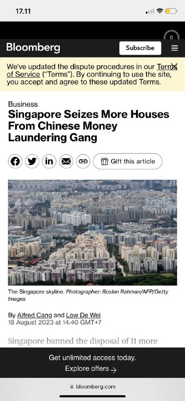 一小时钱Bloomberg #新加坡从中国🇨🇳支那人洗钱团伙手中夺取了更多房屋一小时钱Bloomberg #新加坡从中国🇨🇳支那人洗钱团伙手中夺取了更多房屋