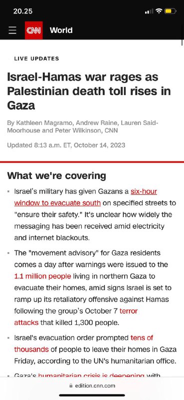 实时更新#以色列🇮🇱-哈马斯战争#中共“🇨🇳人民”共和国外交部长王毅周五警告说，“巴勒斯坦🇵🇸目前处于危急状态”，持续的冲突“造成了大量平民伤亡”