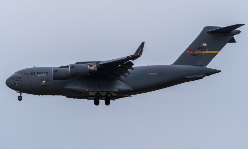 美国空军两架 C-17 （08-8204、05-5140）在 5 月 1 日和 5 月 2 日分别降落北京国际机场，为特朗普访华运送先遣物资，后续将还会有两架