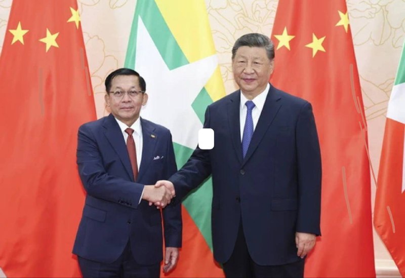 中国 国家主席 #习近平 会见 缅甸 代总统敏昂莱2025年8月30日下午，国家主席习近平在天津迎宾馆会见来华出席2025年上海合作组织峰会和纪念中国人民抗日战争暨世界反法西斯战争胜利80周年活动的缅甸代总统敏昂莱习近平指出，缅甸是世界反法西斯战争东方战场的组成部分，是上海合作组织重要对话伙伴