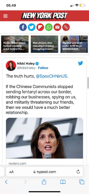 #共产主义中国是敌人Nikki Haley警告说，中国“一直在为与美国开战做准备”作者：Ryan King2023年7月2日下午4:51在上周公布其中国政策的演讲中，Haley将中国描述为“不仅仅是一个'竞争对手'——共产主义中国是一个敌人