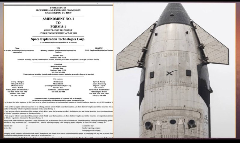 ⚡⚡⚡最新消息：SpaceX 更新 IPO 招股书，马斯克10亿股薪酬要「在火星建百万人殖民地」才能解锁SpaceX 提交更新版 S-1/A 招股书，新增多项重要细节：马斯克获批10亿股绩效限制股，需达成15项市值里程碑，并在火星建立至少100万人口的永久殖民地，才能完全归属